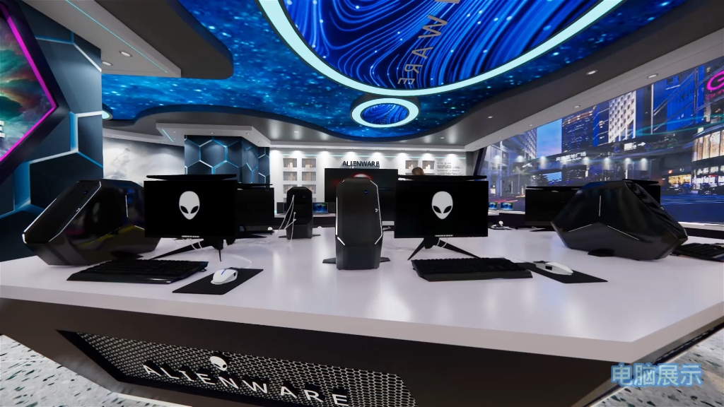 未來競(jìng)技場(chǎng) Alienware專賣店空間漫游動(dòng)畫設(shè)計(jì)解析